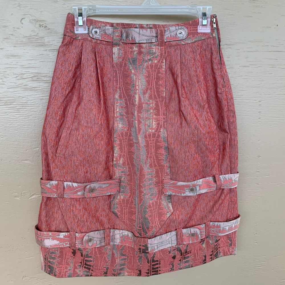 Mayle Pink And Silver Constantinople Skirt (Nwt)